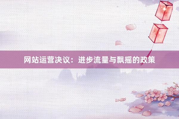网站运营决议：进步流量与飘摇的政策